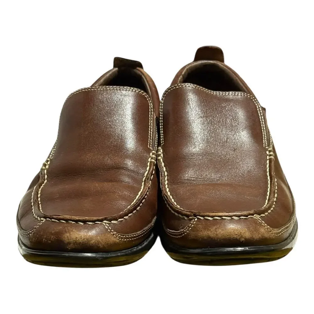Cole Haan Brown Leather Slip On Loafers Men's Size 9 Casual Dress Shoes